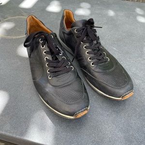 Magnanni black leather men’s sneakers 11